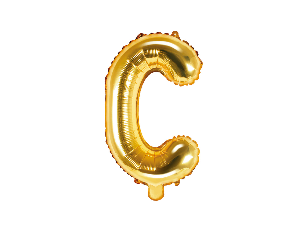 Ballon aluminium lettre C doré