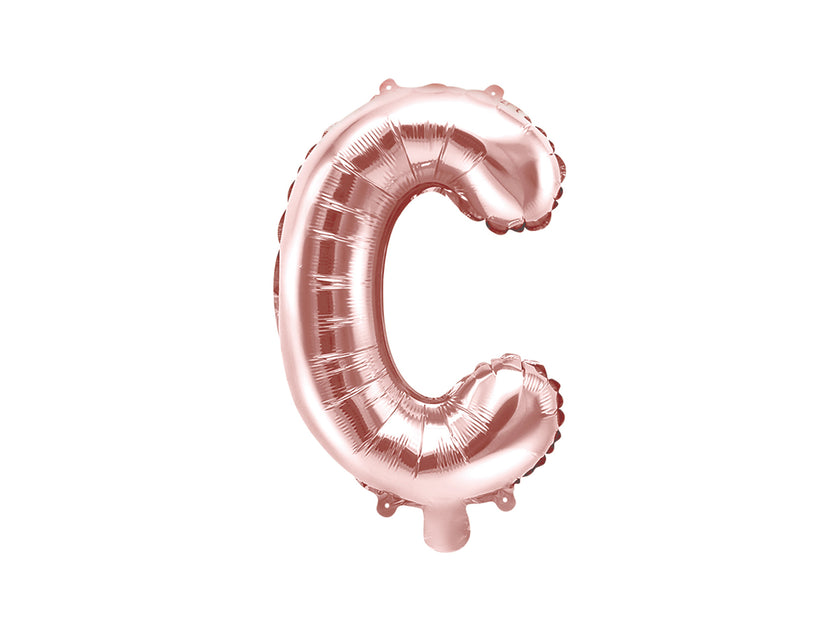 Ballon aluminium lettre C rose gold
