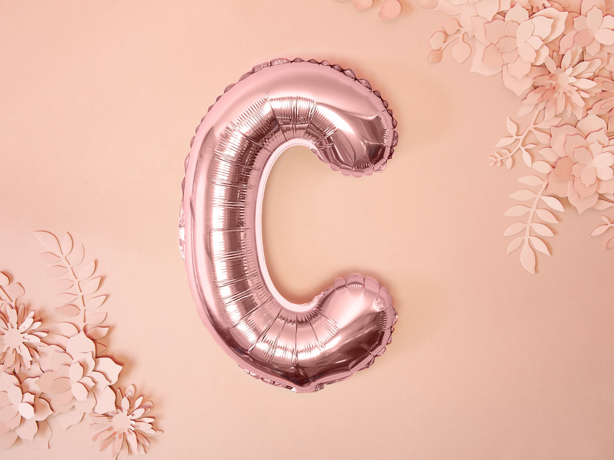 Ballon aluminium lettre C rose gold