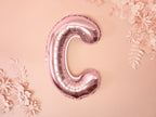 Ballon aluminium lettre C rose gold