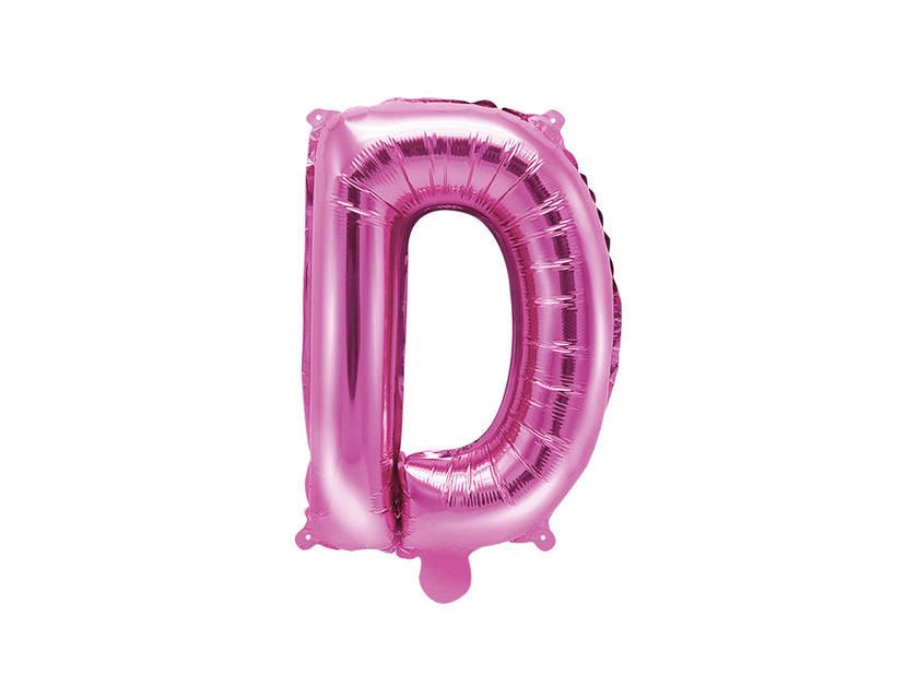 Ballon aluminium lettre D rose foncé
