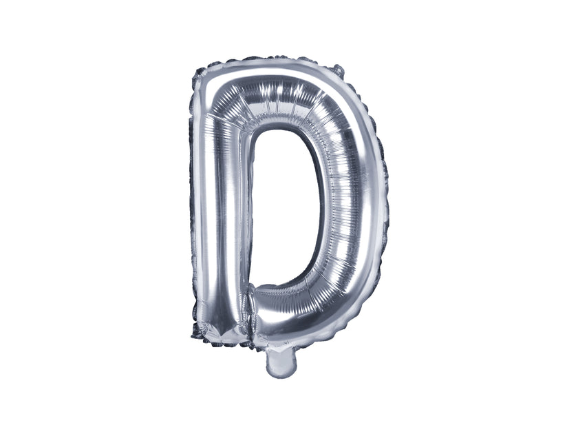 Ballon aluminium lettre D argenté