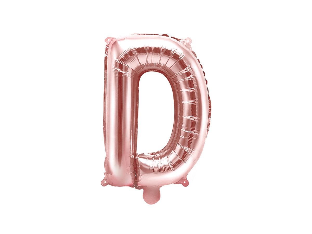 Ballon aluminium lettre D rose gold