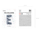 Ballon aluminium lettre E argenté (35cm)