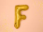 Ballon aluminium lettre F doré