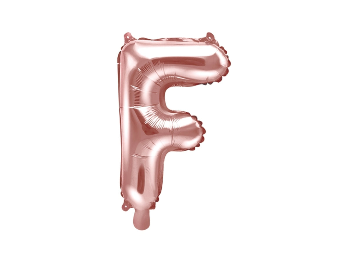 Ballon aluminium lettre F rose gold