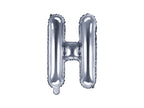 Ballon aluminium lettre H argenté