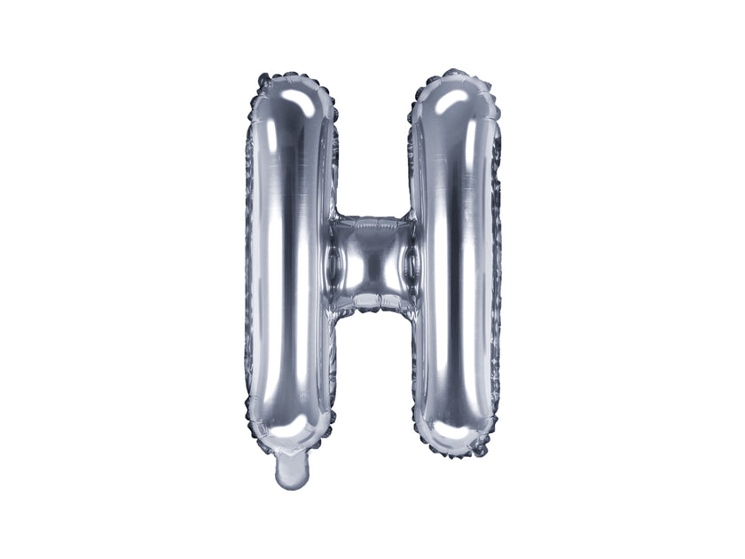 Ballon aluminium lettre H argenté