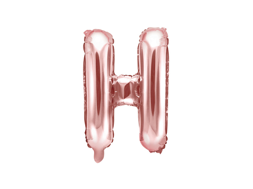 Ballon aluminium lettre H rose gold