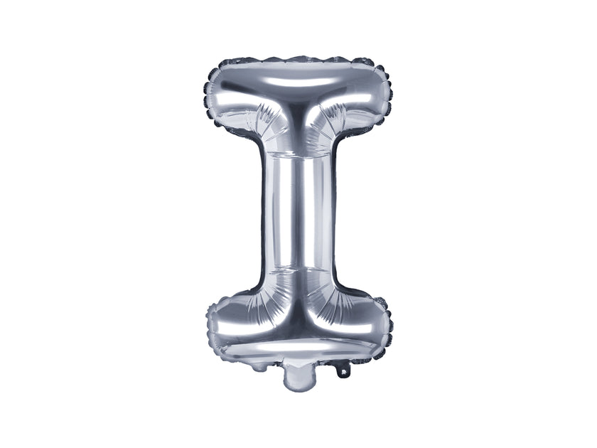 Ballon aluminium lettre I argenté