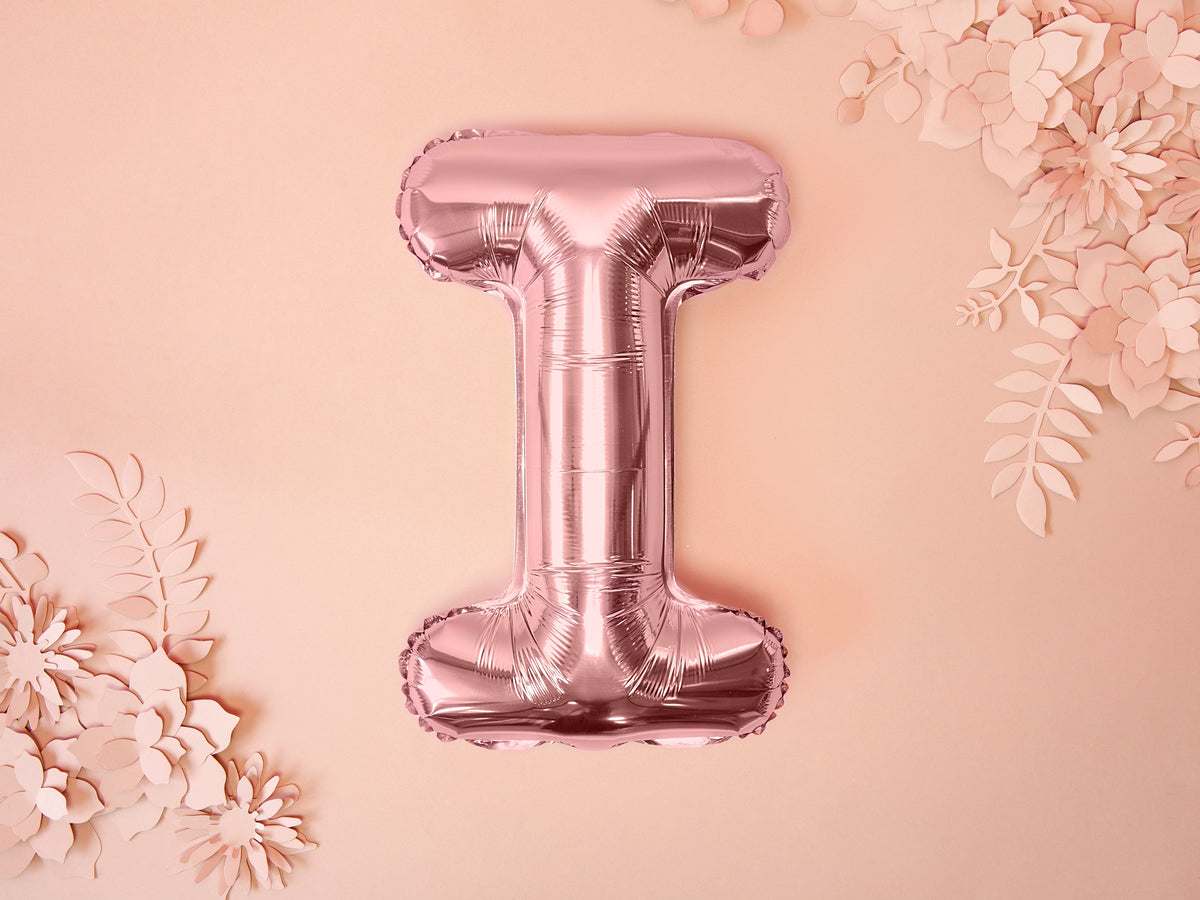 Ballon aluminium lettre I rose gold