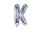 Ballon aluminium lettre K argenté