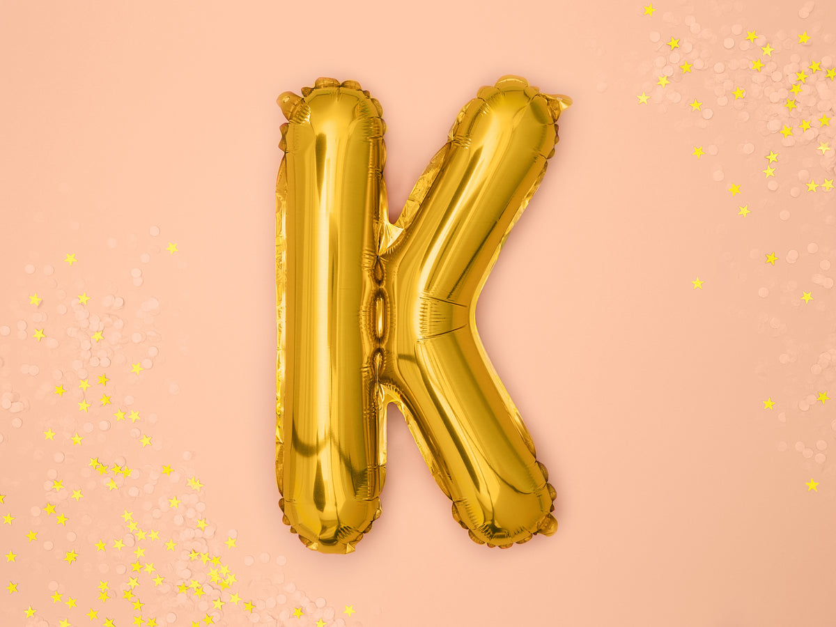 Ballon aluminium lettre K doré