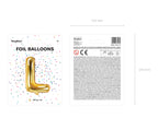 Ballon aluminium lettre L doré
