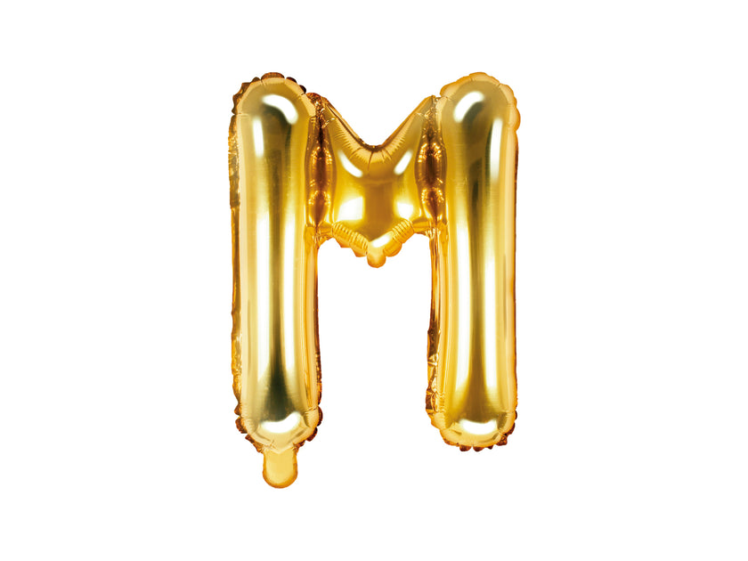 Ballon aluminium lettre M doré