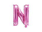 Ballon aluminium lettre N rose foncé