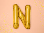 Ballon aluminium lettre N doré
