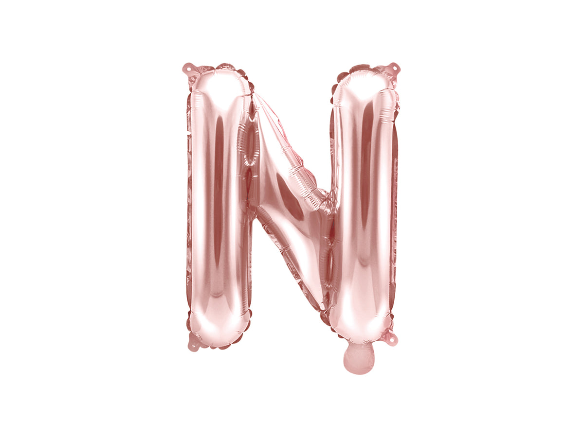 Ballon aluminium lettre N rose gold
