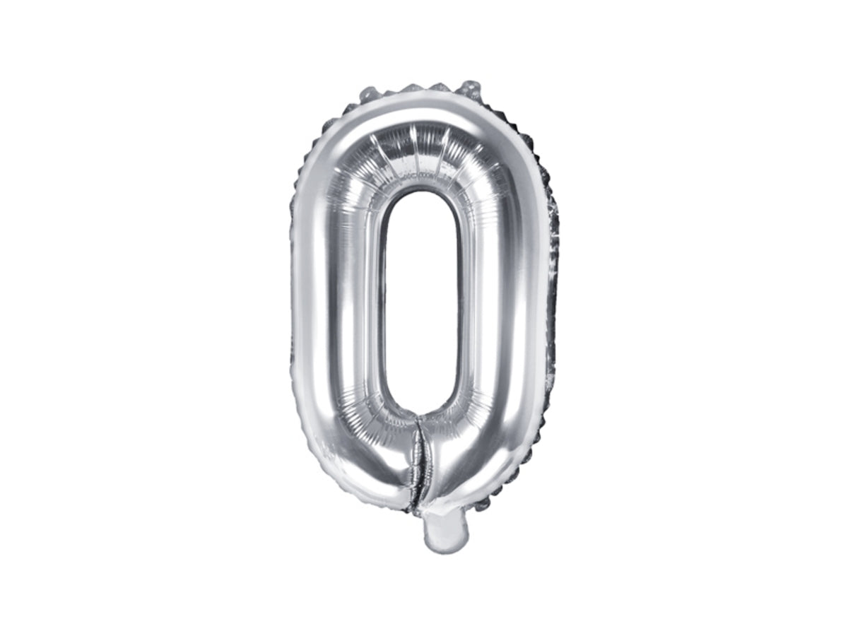 Ballon aluminium lettre O argenté
