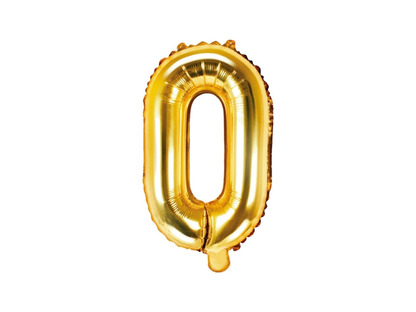 Ballon aluminium lettre O doré