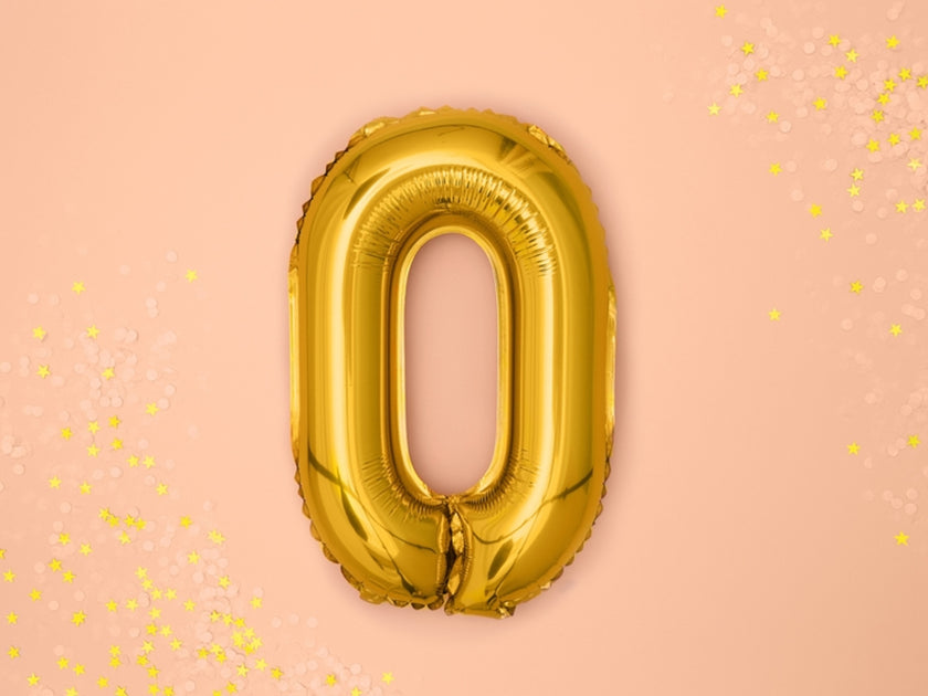 Ballon aluminium lettre O doré