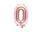 Ballon aluminium lettre O rose gold