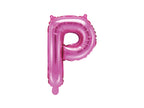 Ballon aluminium lettre P rose foncé
