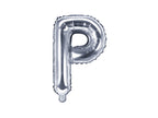 Ballon aluminium lettre P argenté