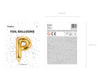 Ballon aluminium lettre P doré
