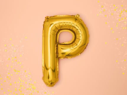 Ballon aluminium lettre P doré