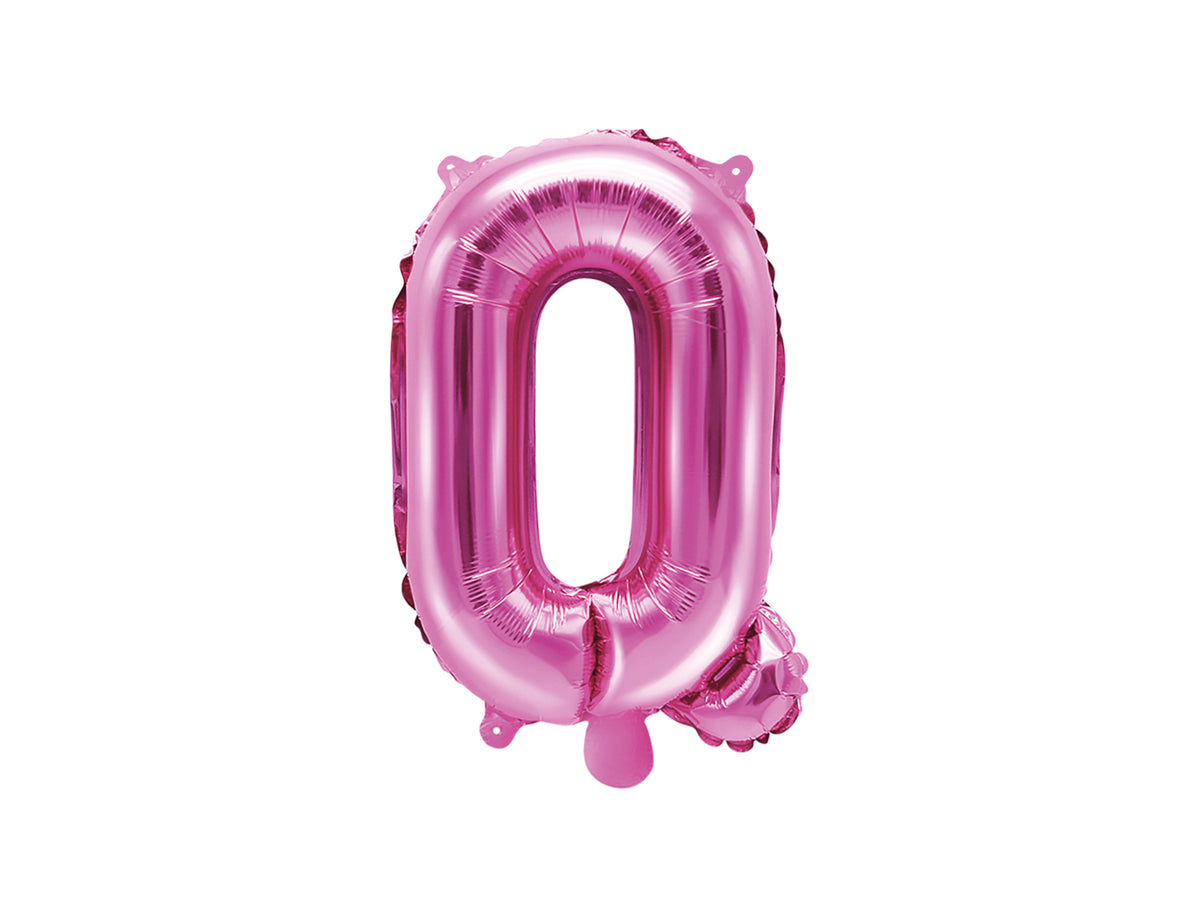Ballon aluminium lettre Q rose foncé