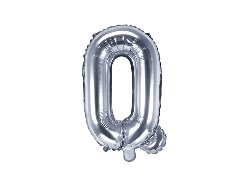 Ballon aluminium lettre Q argenté