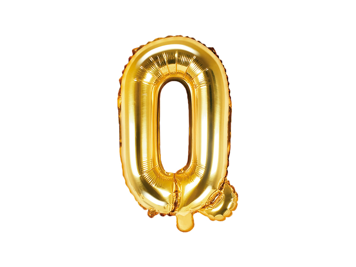 Ballon aluminium lettre Q doré