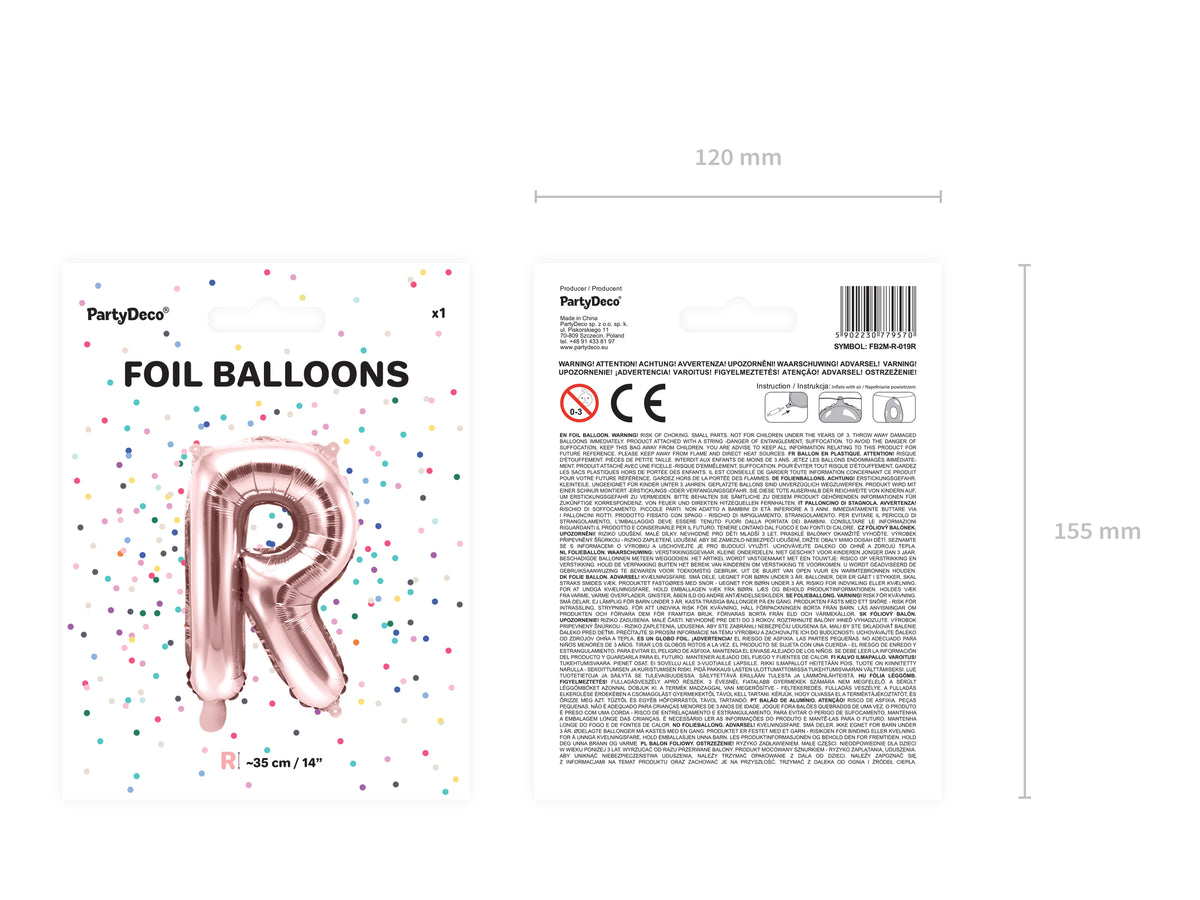Ballon aluminium lettre R rose gold