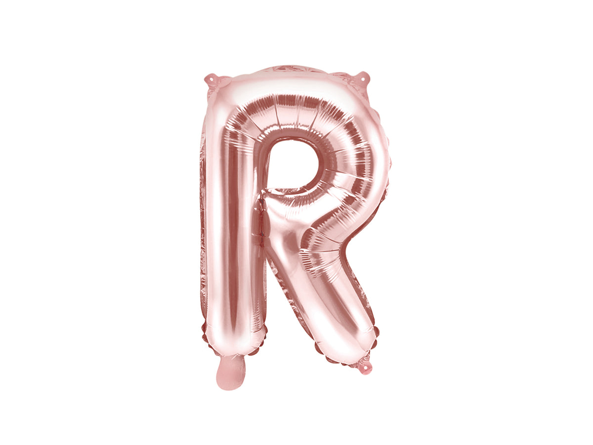Ballon aluminium lettre R rose gold