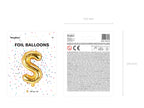Ballon aluminium lettre S doré