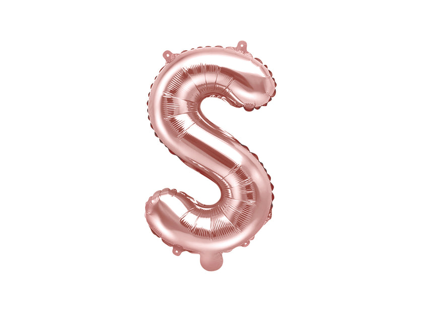 Ballon aluminium lettre S rose gold