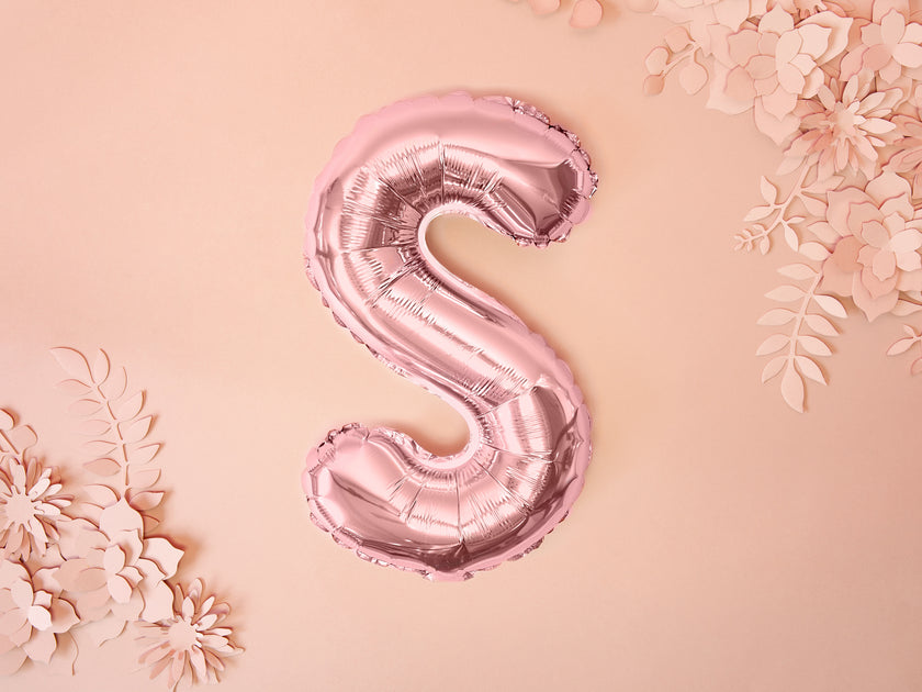 Ballon aluminium lettre S rose gold