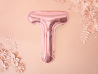 Ballon aluminium lettre T rose gold
