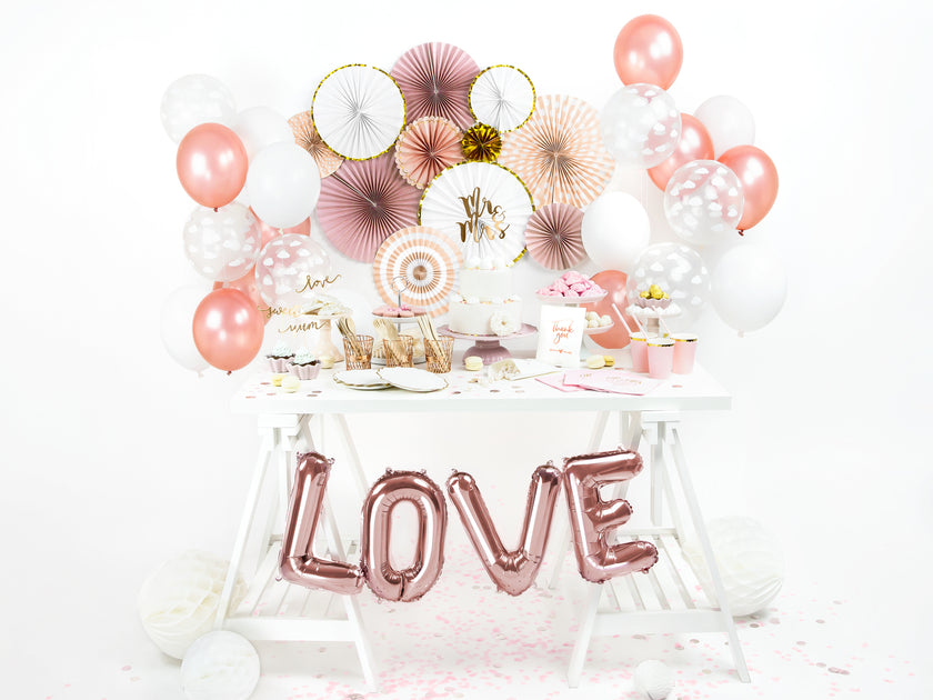 Ballon aluminium lettre V rose gold (35cm)