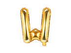 Ballon aluminium lettre W doré (35cm)