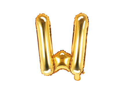 Ballon aluminium lettre W doré (35cm)