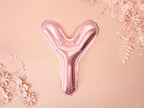 Ballon aluminium lettre Y rose gold (35 cm)