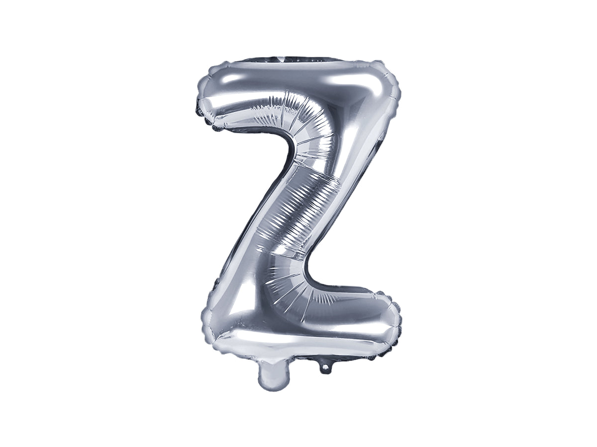 Ballon aluminium lettre Z argenté (35 cm)