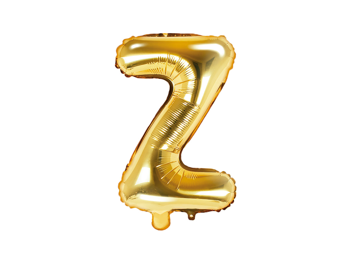 Ballon aluminium lettre Z doré (35 cm)