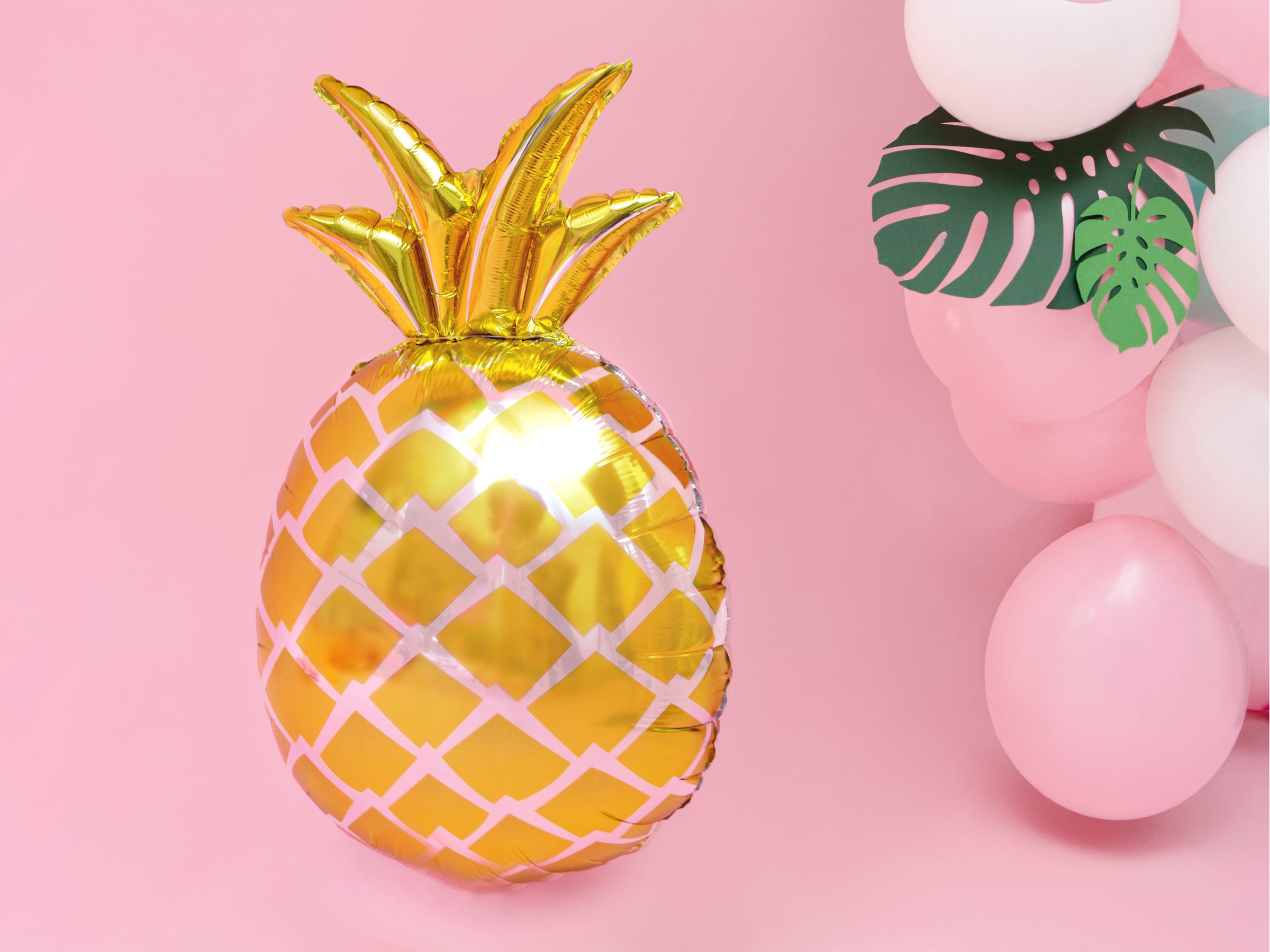 Ballon aluminium ananas doré - Aloha Turquoise