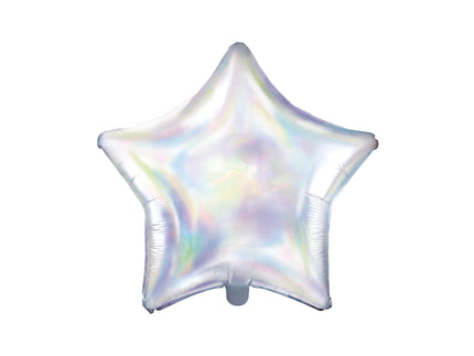 Ballon aluminium en forme d'étoile iridescente
