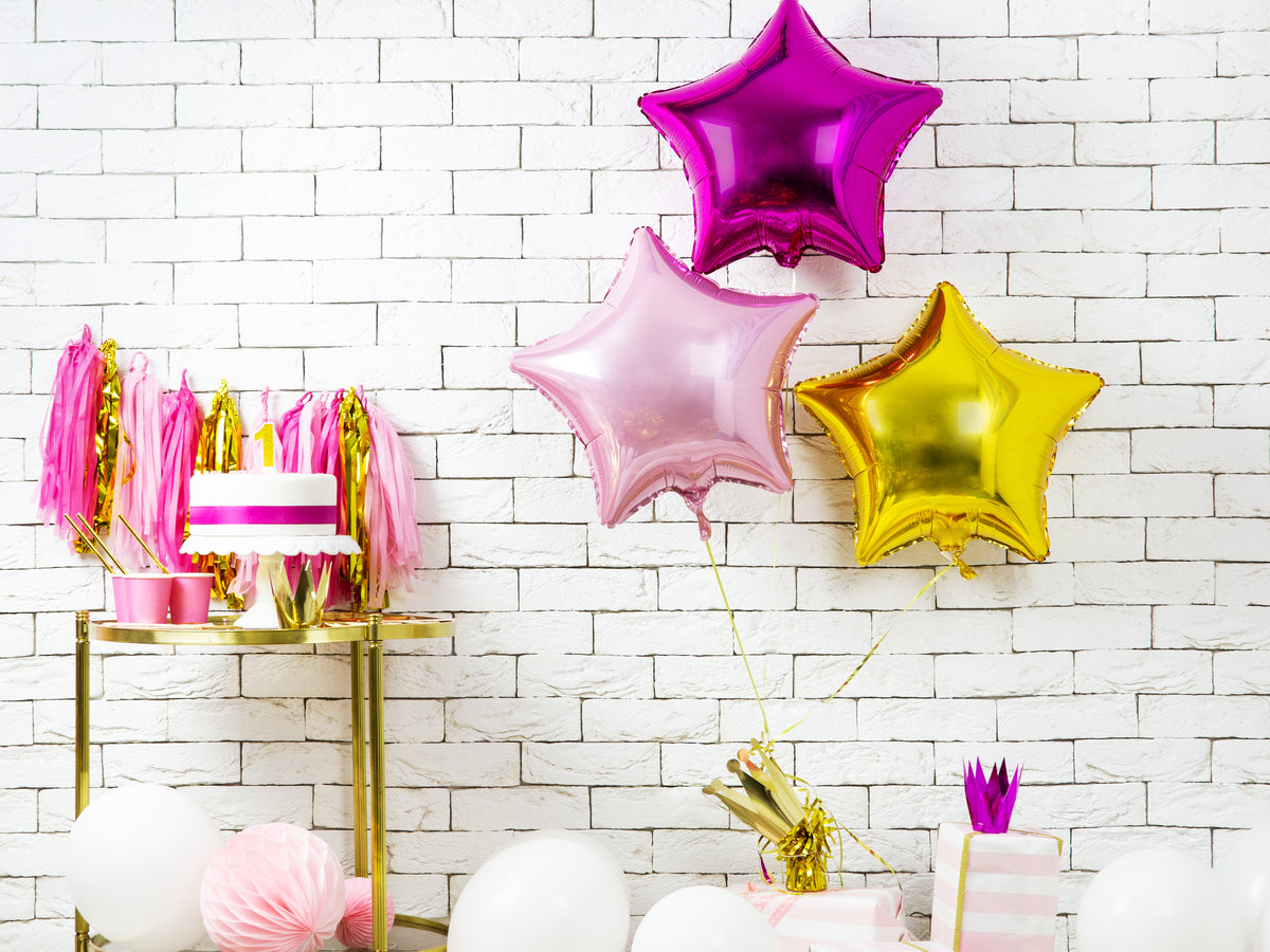 Ballon aluminium en forme d'étoile doré