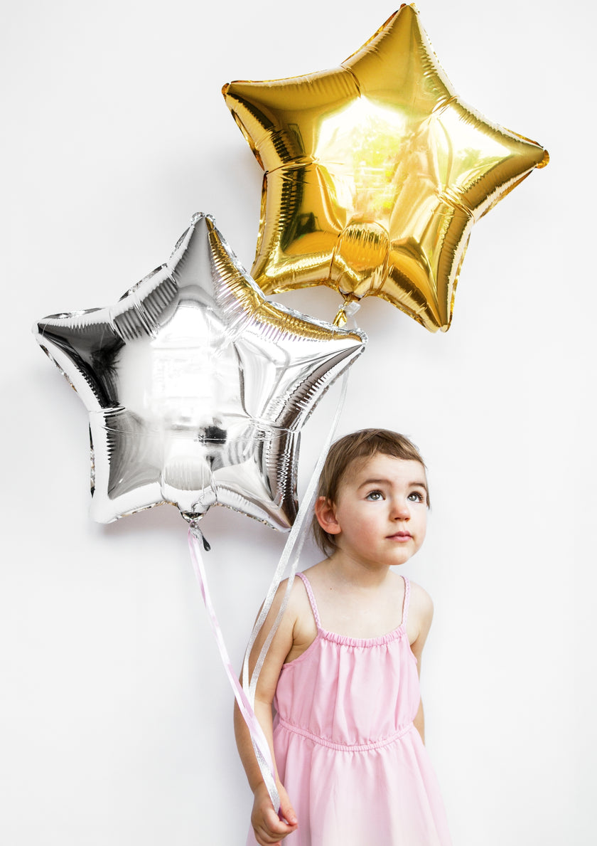 Ballon aluminium en forme d'étoile doré