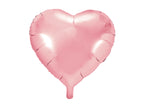 Ballon aluminium  45 cm en forme de cœur rose clair